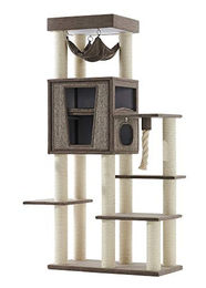 Nobby Kratzbaum Kasil für Katzen braun mit Sisal 203x100x50 cm – Bild 1 von 3