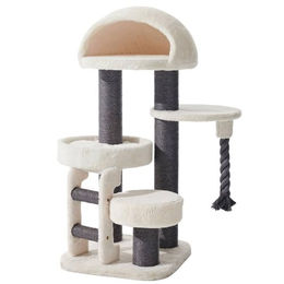 Nobby Kratzbaum Kion für Katzen in Beige mit Sisal 50 x 50 x 111 cm – Bild 1 von 2