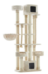 Nobby Kratzbaum Kyla für Katzen in Beige mit Sisal-Kratzstämmen 80x50x209 cm – Bild 1 von 4