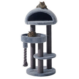 Nobby Kratzbaum Lita für Katzen grau mit Sisal Ø 50 x 108 cm – Bild 1 von 6