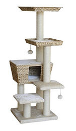 Nobby Kratzbaum Motega für Katzen beige Bananenblatt 141 x 48 x 48 cm – Bild 1 von 2