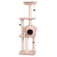Produktbild von Nobby Kratzbaum Nanuk für Katzen in Braun mit Bananenblatt und Sisal 50 x 40 x 156 cm