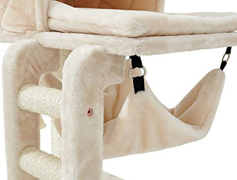 Nobby Kratzbaum RAMI für Katzen in Beige mit Sisal 45 x 45 x 82 cm – Bild 1 von 2
