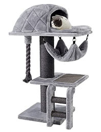 Nobby Kratzbaum Rami XL für Katzen in Grau mit Sisal 45 x 45 x 115 cm – Bild 1 von 3