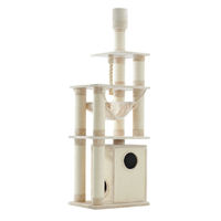 Produktbild von Nobby Kratzbaum Telde für Katzen mit Höhle in Beige mit Sisal und Deckenspanner 80x60x232-252 cm