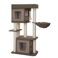 Produktbild von Nobby Kratzbaum Zati für Katzen braun Leinenoptik 70x40x141cm