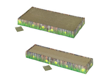 Nobby Kratzbrett aus Karton für Katzen 48 x 12,5 x 5 cm mit Katzenminze – Bild 1 von 6