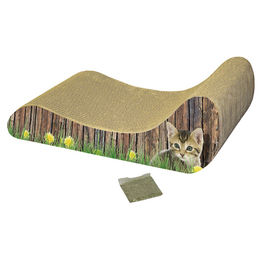 Nobby Kratzbrett Lounge aus Karton für Katzen 48x21x16cm Braun – Bild 1 von 2