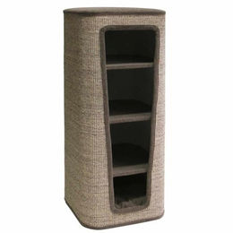 Nobby Kratztonne Capta IV für Katzen in Braun mit Sisal 50 x 50 x 120 cm – Bild 1 von 2