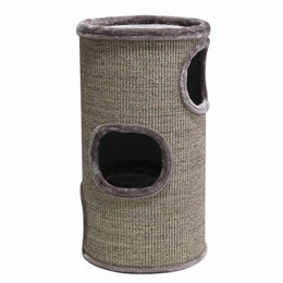 Nobby Kratztonne Rega II für Katzen in Cappuccino mit Sisal Ø 38 x 70 cm – Bild 1 von 4