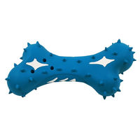Produktbild von Nobby Kühl-Knochen Kauspielzeug aus Gummi für Hunde Blau - 16 cm