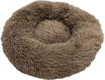 Nobby Kuschelbett Donut Classic Esla für Hunde aus Plüsch braun Ø 110 x 35 cm – Bild 1 von 3