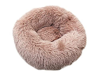 Nobby Kuschelbett Donut Classic ESLA für Hunde in Altrosa mit Plüsch – Bild 1 von 11
