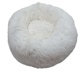 Nobby Kuschelbett Donut Classic Esla Hundebett aus Plüsch beige Ø 70 x 26 cm – Bild 1 von 5