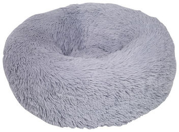 Nobby Kuschelbett Donut Classic Esla Hundebett aus Plüsch Grau – Bild 1 von 7