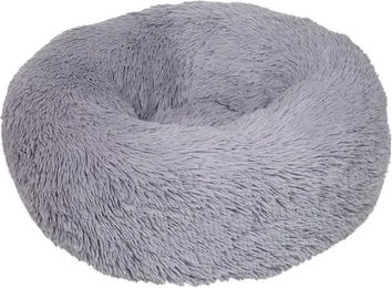 Nobby Kuschelbett Donut Classic Esla Hundebett aus Plüsch Grau Ø 110 x 35 cm – Bild 1 von 4