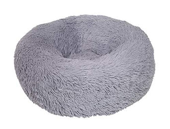 Nobby Kuschelbett Donut Classic Esla Hundebett aus Plüsch Grau Ø 70 cm – Bild 1 von 4