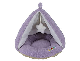 Nobby Kuschelhöhle aus Plüsch für Welpen in Lila Ø 50 x 37 cm – Bild 1 von 5