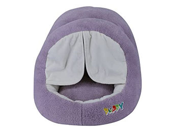 Nobby Kuschelhöhle für Welpen aus Plüsch in Lila – Bild 1 von 7
