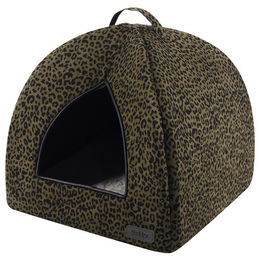 Produktbild von Nobby Kuschelhöhle Leo Leopard aus Plüsch für Hunde in Braun