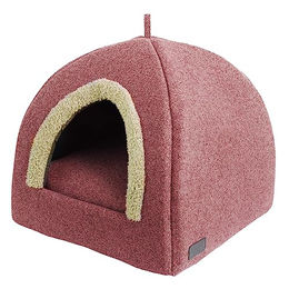 Nobby Kuschelhöhle Linou Berry für Hunde in Rosa Rot mit Wendekissen und Anti-Rutsch-Funktion Größe L – Bild 1 von 7