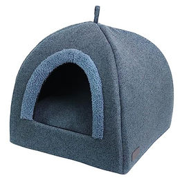 Nobby Kuschelhöhle Linou Blau aus Stoff für kleine Tiere – Bild 1 von 7