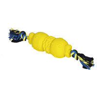 Produktbild von Nobby Latex Hantel mit Seil und Quietschfunktion für Hunde - 40 cm