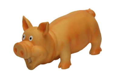 Nobby Latex Schwein Quietschspielzeug für Hunde Braun 21 cm – Bild 1 von 2