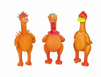 Nobby Latex Spielzeug Figuren Cool Chicken 21-22cm Orange – Bild 1 von 2