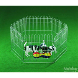 Nobby Laufstall aus Metall für Welpen und Kleintiere 6 Elemente Silber - 6 x 0,36 m – Bild 1 von 3