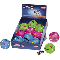 Produktbild von Nobby Leckerlibälle Kauspielzeug aus Gummi für Hunde bunt 7 cm 9er Pack