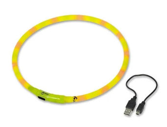 Nobby LED Hundehalsband Visible Gelb wasserdicht mit Akku für kleine Hunde - 40 cm – Bild 1 von 4