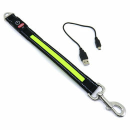 Nobby LED Leinenverlängerung Starlight Flash Gelb aus Nylon wasserabweisend für Hunde – Bild 1 von 6