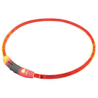 Produktbild von Nobby LED Leucht- und Sicherheitshalsband Visible Rot für Hunde wasserfest und Akkubetrieb - 65 cm