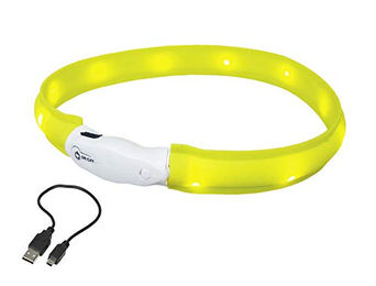 Produktbild von Nobby LED Leuchtband Visible Gelb für Hunde Größe M wasserabweisend und wiederaufladbar - 55 cm