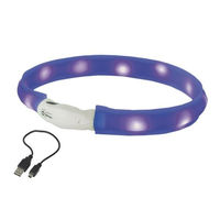 Produktbild von Nobby LED Leuchthalsband Visible breit blau wasserdicht für Hunde mit wiederaufladbarem Akku - 1 Stk.