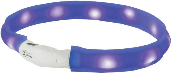Nobby LED Leuchthalsband Visible breit für Hunde blau wasserdicht mit wiederaufladbarem Akku - 1 Stk. – Bild 1 von 6