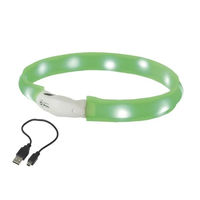 Produktbild von Nobby LED Leuchthalsband Visible breit grün wasserdicht für Hunde Größe S