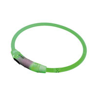 Produktbild von Nobby LED Leuchthalsband Visible für Hunde wasserdicht grün transparent Größe M - 1 Stk.