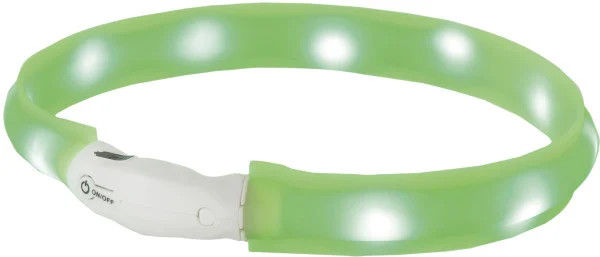 Nobby LED Leuchthalsband Visible für Hunde wasserdicht und wiederaufladbar grün - 1 Stk. – Bild 1 von 4
