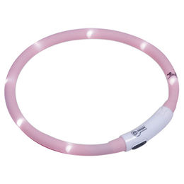 Nobby LED Lichtband Puppy rosa wasserfestes Sicherheits-Leuchthalsband für Welpen und Hunde 45 cm mit Akku - 45 cm – Bild 1 von 2