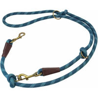 Produktbild von Nobby Leder Führleine Sporty für Hunde Blau Türkis 200 cm