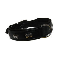 Produktbild von Nobby Leder Halsband CERRO Schwarz Braun 45 cm