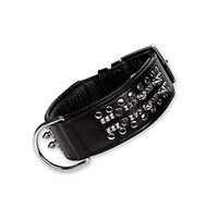 Produktbild von Nobby Leder Halsband Delgado für Hunde Schwarz 45 cm