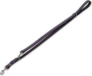 Nobby Leder Hundeführleine Custailo lila schwarz 200 cm 22 mm - 200 cm – Bild 1 von 4