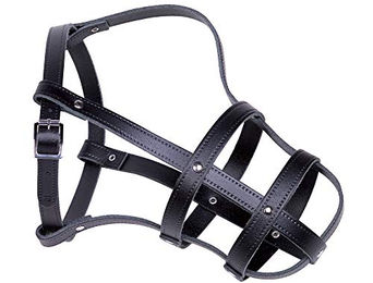 Nobby Leder Maulkorb Schwarz Größe 12 – Bild 1 von 2