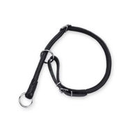 Produktbild von Nobby Lederhalsband Schwarz Braun für kleine Hunde 45 cm