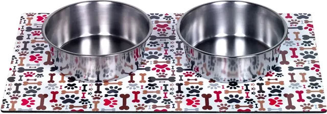 Nobby Magnetic-Set L Magnetische Hundenapf aus Edelstahl in Bunt 2x0,92 ltr - 2 x 0,92 l – Bild 1 von 2