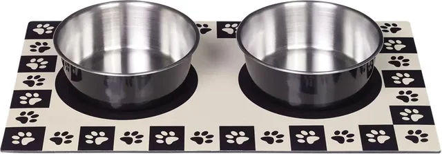 Nobby Magnetic-Set mit 2 Edelstahlnäpfen in Schwarz 16cm - 2 x 0,92 l – Bild 1 von 2