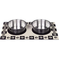 Produktbild von Nobby Magnetic-Set mit 2 Edelstahlnäpfen in Schwarz 16cm - 2 x 0,92 l